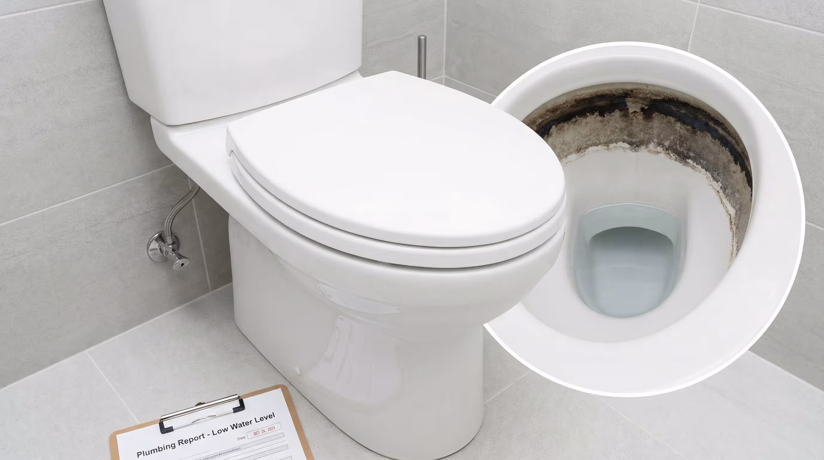 Água do Vaso Sanitário Baixa: Causas e Como Resolver