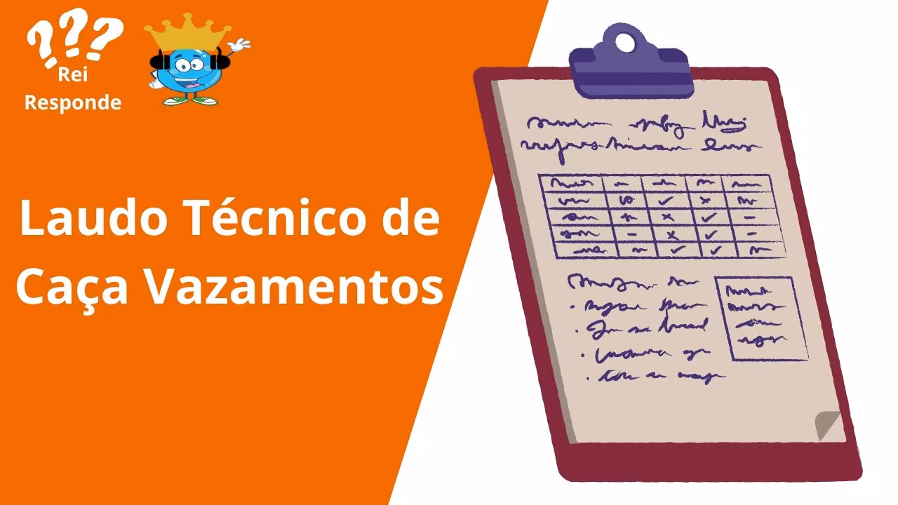 Laudo técnico de caça vazamento com detalhes do serviço realizado