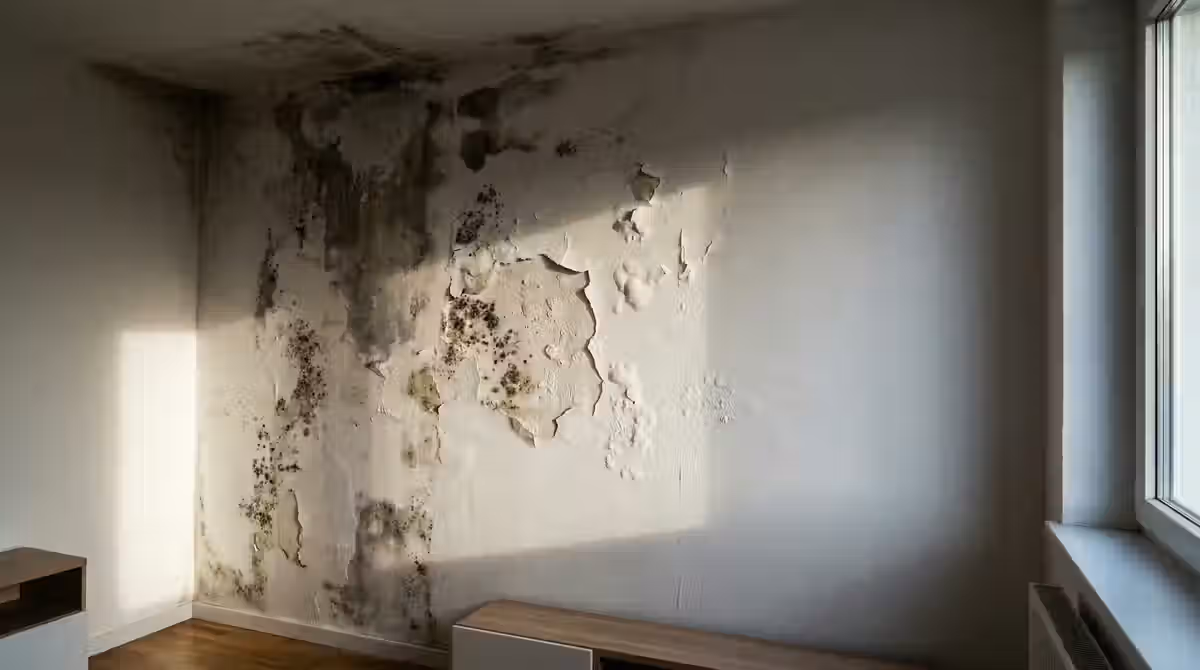 Parede com infiltração e umidade